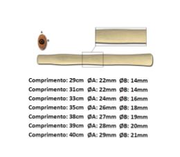 Cabos para martelo português