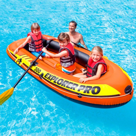 Barco Insuflável Explorer Pro 300 Remos+bomba 244x117x36cm - INTEX - Image 2