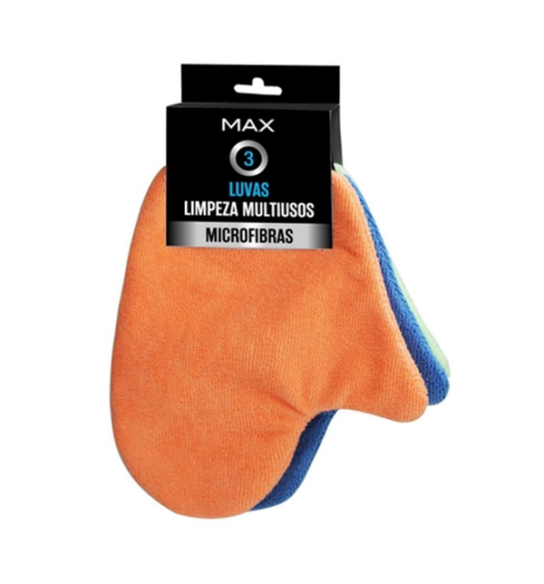 Conjunto 3 luvas microfibras MAX