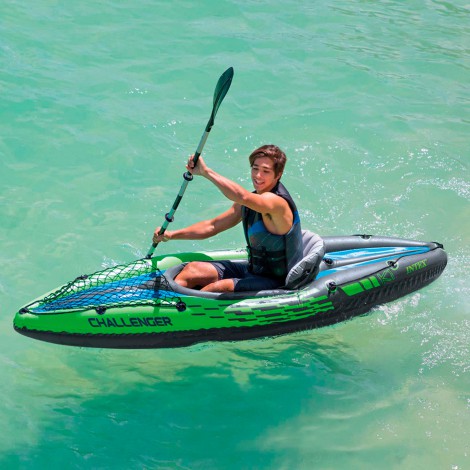 Kayak Insuflável Challenger K1 & 1 Remo + bomba - 274x76x33cm - INTEX - Image 3