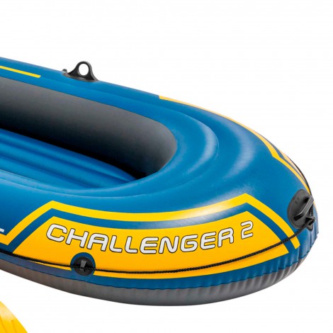 Barco Insuflável Challenger c/ 2 remos + bomba - 236x114x41cm - INTEX - Image 5