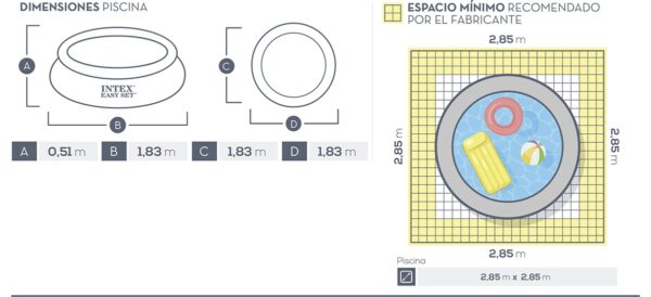 Piscina Insuflável Easy Set 183x51cm - 886litros - INTEX - Image 6