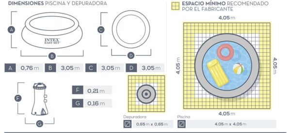 Piscina Insuflável Easy Set 305x76cm - 3.853litros - INTEX - Image 7