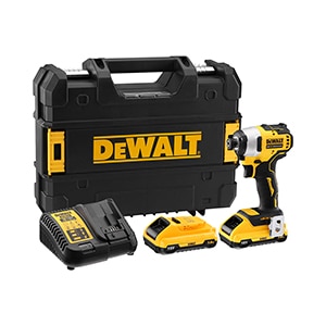 Aparafusador de Impacto sem escovas 18V com 2 Baterias Li-Ion 3,0Ah - DeWalt