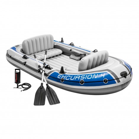 Barco Insuflável Excursion 4 Remos + bomba - 315x165x43cm - INTEX