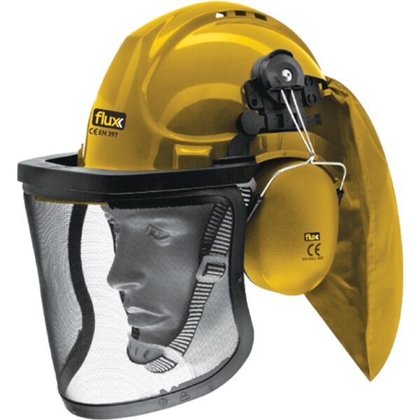 Capacete Completo Viseira Rede Protetor Ruidos - Flux