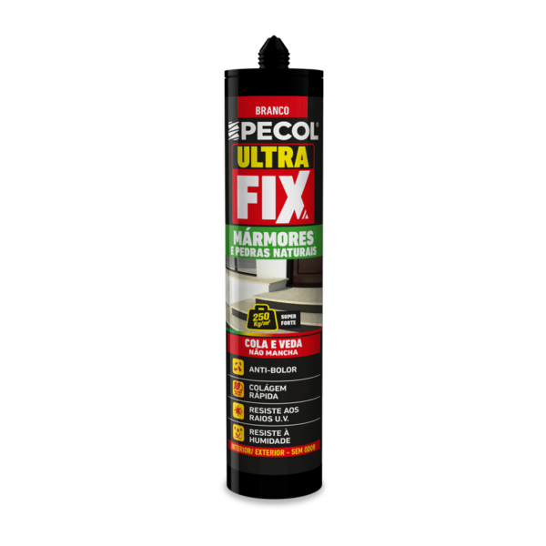 Cola Mármores e Pedras Naturais ULTRAFIX Branco - Pecol