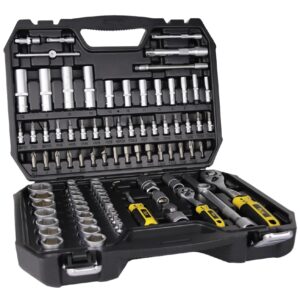 Conjunto Mala Chave Caixa Cromo Vanadium 94 Peças 1/4-1/2" - Flux