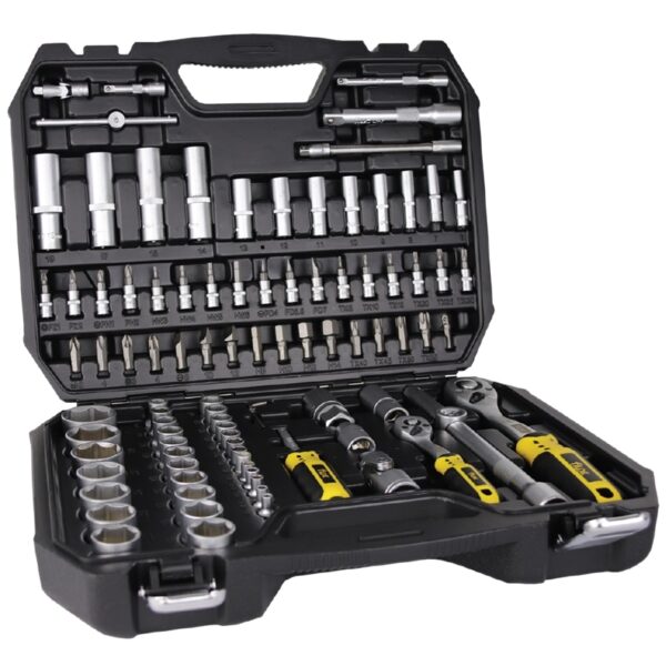 Conjunto Mala Chave Caixa Cromo Vanadium 94 Peças 1/4-1/2" - Flux