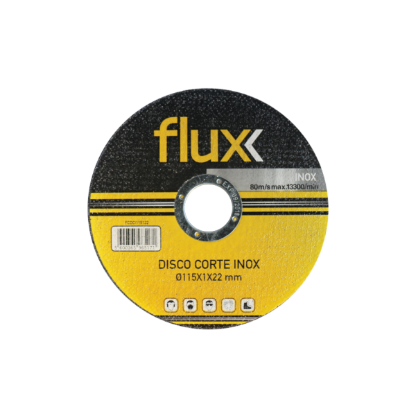 Disco Corte Inox 115x1x22mm - Flux