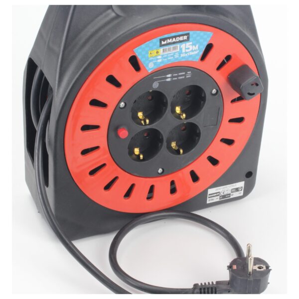 Extensão Elétrica com Enrolador, 15m - Mader - Image 3