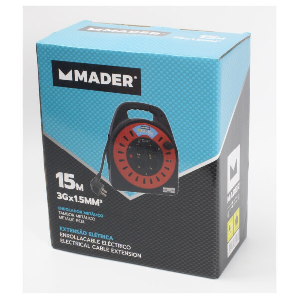 Extensão Elétrica com Enrolador, 15m - Mader - Image 4