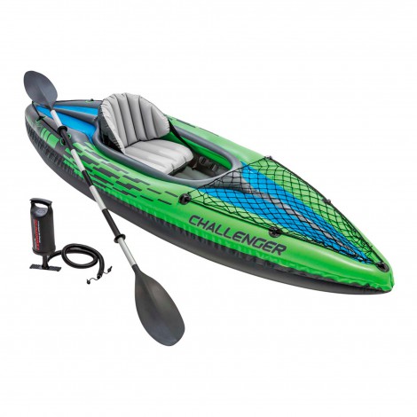 Kayak Insuflável Challenger K1 & 1 Remo + bomba - 274x76x33cm - INTEX
