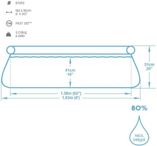 Piscina Insuflável Redonda 183x51cm - Bestway - Image 9