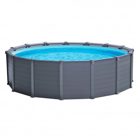 Piscina Desmontável Painel Grafite Cinza – 478x124cm – INTEX