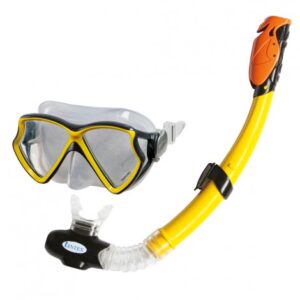 Tubo e Máscara de Mergulho Silicone Aviator +8 Anos - INTEX