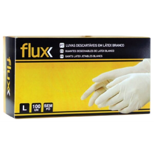Luva Descartaveis Latex( M) Cx100 - Flux - Image 2