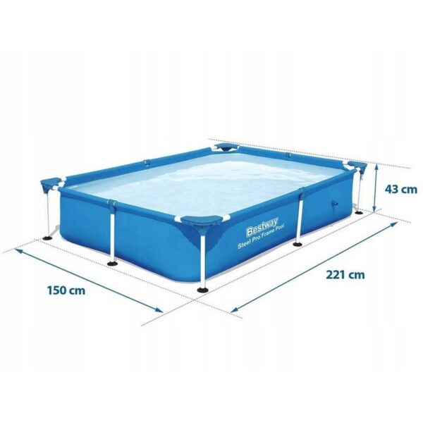 Piscina Tubular Steel Pro 221x150x43cm - Bestway - Image 4