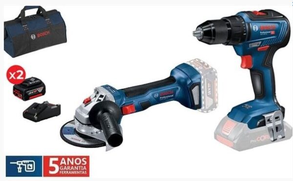 Berbequim GSB 18V-55 + Rebarbadora GWS 18V-7 - BOSCH