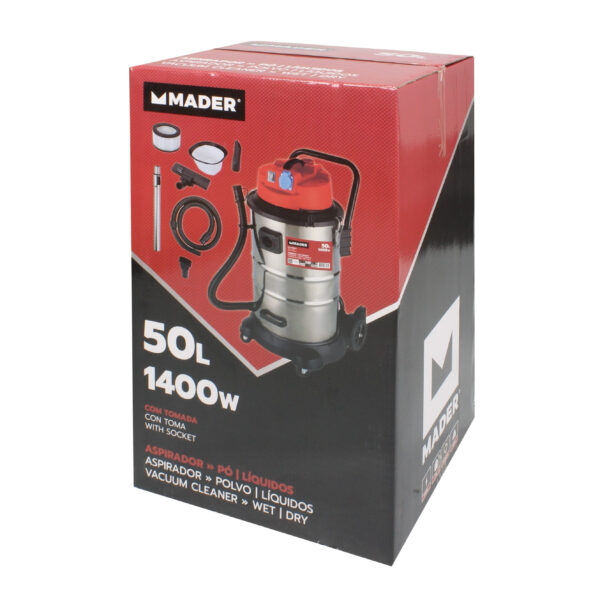 Aspirador Pó / Líquidos, 50L, 1400W Mader - Image 7