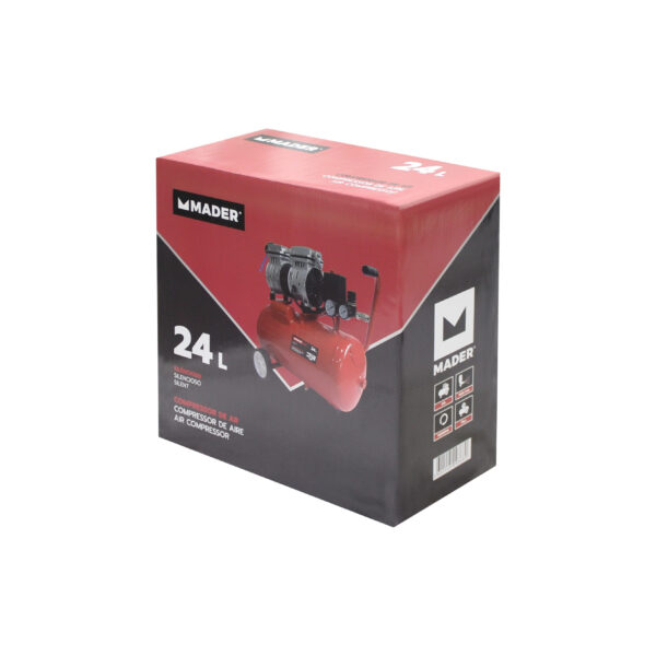 Compressor de Ar, Monobloco, 24L, 0.75HP, Silencioso  - Mader - Image 5