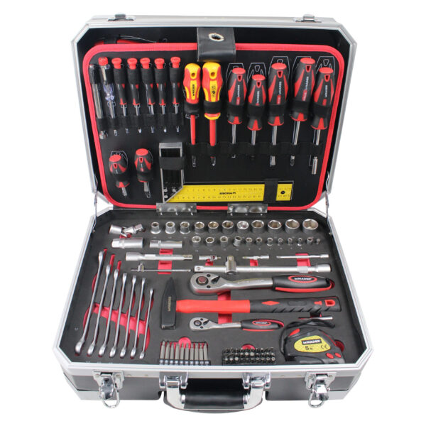 Mala Ferramentas com Trolley, 142Pcs Chrome Vanadium Mader