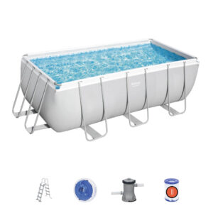 Piscina Power Steel Retangular 412x201x122 - Bestway