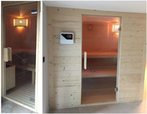 Sauna Interior em Abeto Finlandês (2m*1,5m*2,1m)