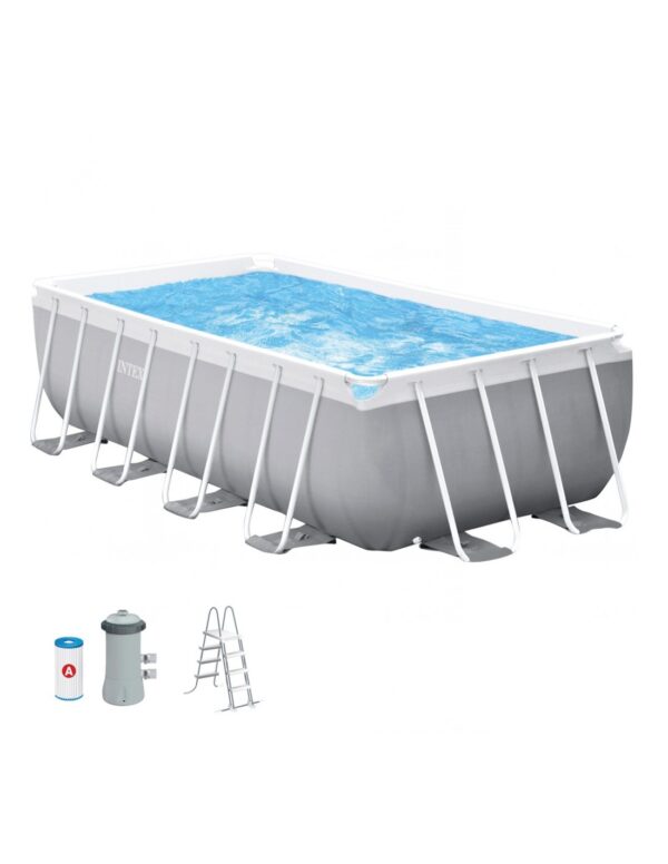 Piscina desmontável retangular Prism Frame + bomba - Intex