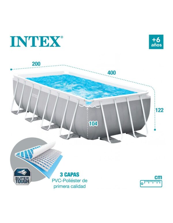 Piscina desmontável retangular Prism Frame + bomba - Intex - Image 7