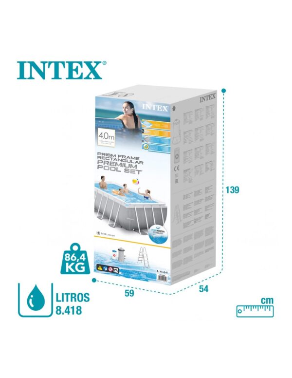 Piscina desmontável retangular Prism Frame + bomba - Intex - Image 8