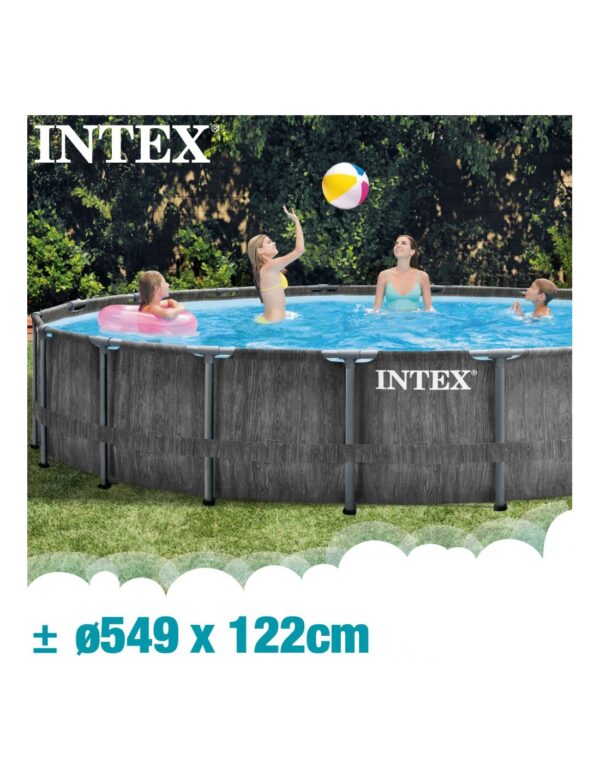 Piscina desmontável INTEX Prisma Frame Greywood + bomba - Intex - Image 2