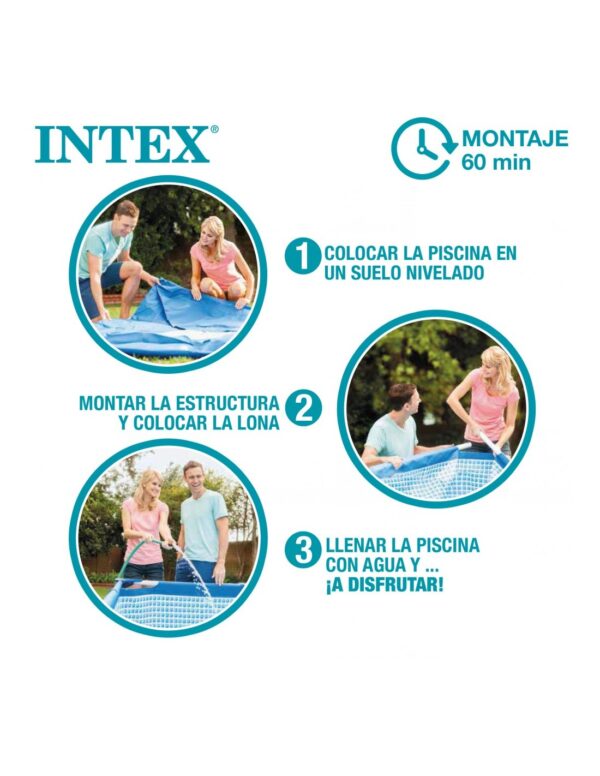 Piscina desmontável INTEX Prisma Frame Greywood + bomba - Intex - Image 7