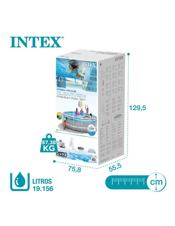 Piscina desmontável redonda INTEX Prism Frame Clearview Janela panorâmica - Intex - Image 9