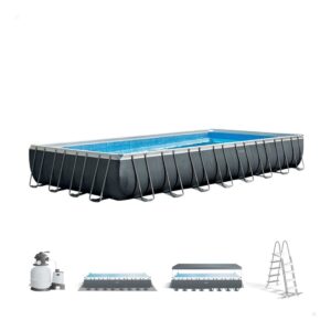 Piscina desmontável retangular com bomba - Intex
