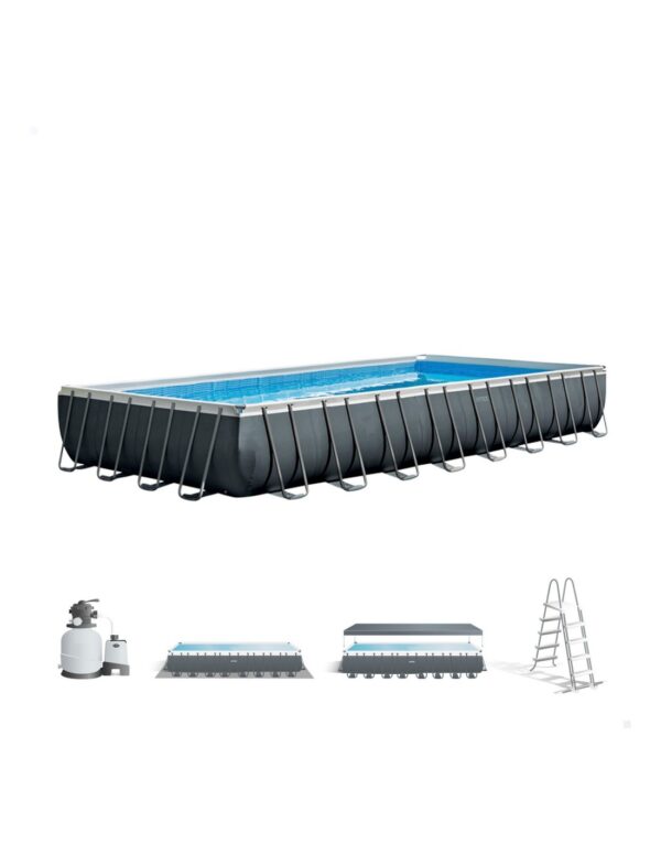 Piscina desmontável retangular com bomba - Intex