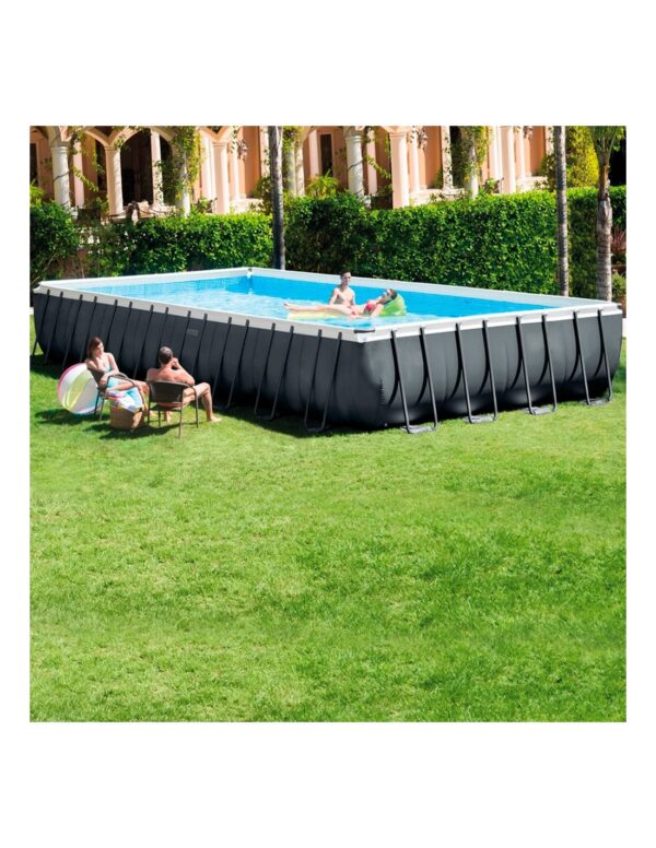 Piscina desmontável retangular com bomba - Intex - Image 2