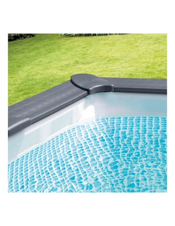 Piscina removível retangular Graphite Gray Panel 10.091 litros com estação de tratamento - Intex - Image 3