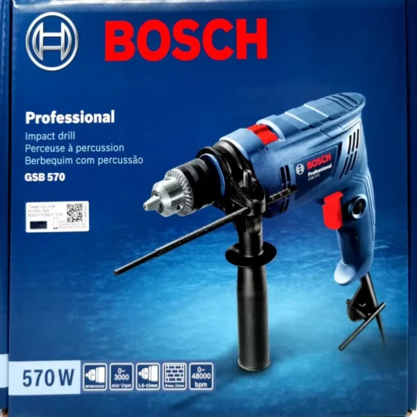 Berbequim c/ Percussão GSB 570W (6011B70K6) - Bosch Professional - Image 2